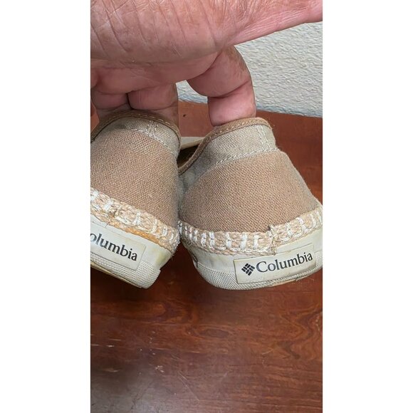 Columbia Women Sportwear PFG Vented Beige Slip-On Canvas Espadrille Flats Size 1 - Picture 7 of 7